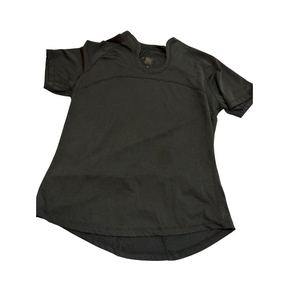Lululemon Sculpt Short Sleeve Shirt black mesh ventilation relaxed fit sz 10